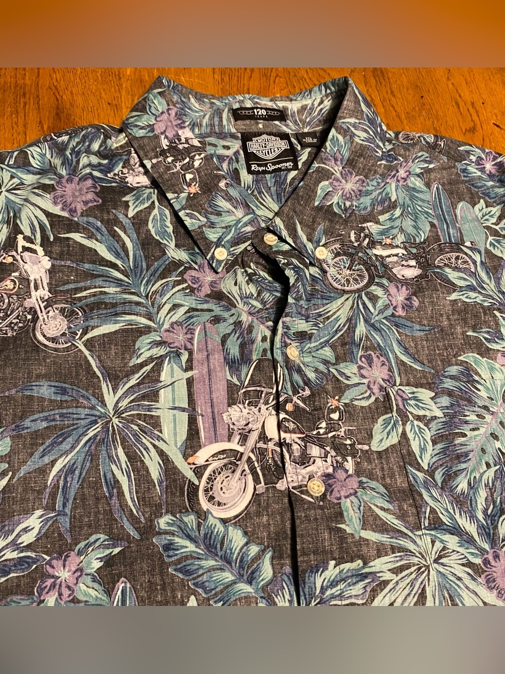 Harley Davidson Reyn Spooner Men’s Tropical Short Sleeve Button Shirt 2XL XXL